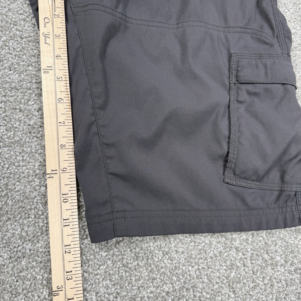 prAna Stretch Zion Belted Cargo Shorts Gray Mens 32x12 Hiking Outdoor Trail - Picture 4 of 12